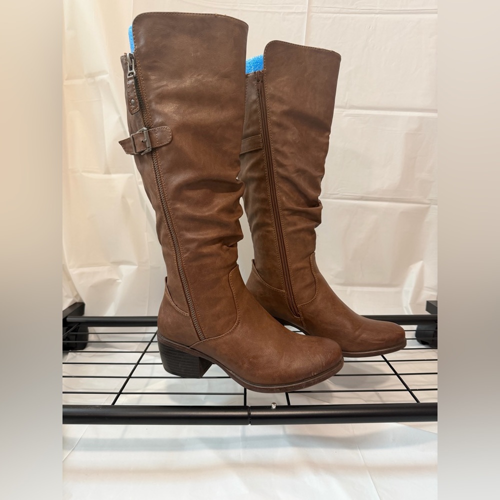 Stylish Brown Over the Knee Boots